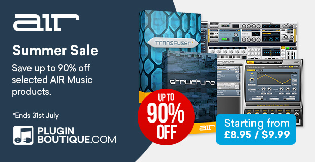 620x320 AirMusic Summer PluginBoutique 1 - AIR Music Technology Summer Sale- up to 90% Off