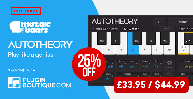 620x320 Autotheory 25 PluginBoutique - Mozaic Beats AutoTheory 5 Sale (Exclusive) - 25% Off