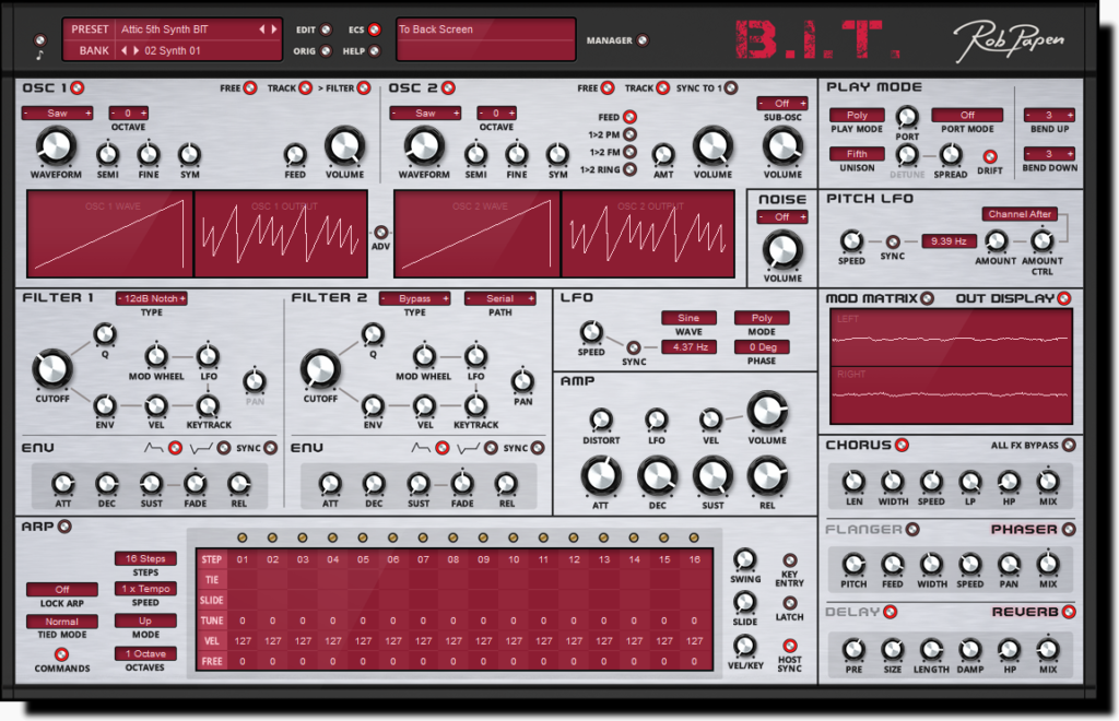 RobPapen BIT Shadow 1024x660 - Rob Papen releases B.I.T. virtual analogue synth