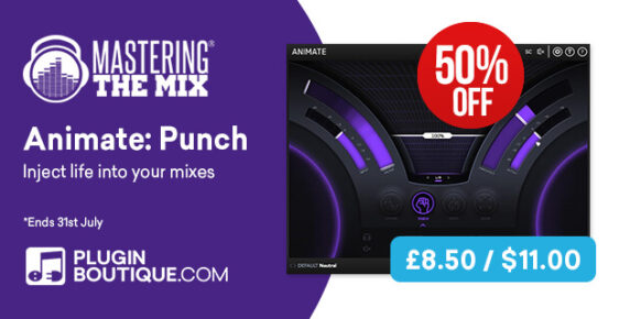 620x320 MTM Punch PluginBoutique 562x290 - Mastering The Mix ANIMATE: PUNCH Sale - 50% Off