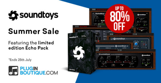 620x320 Soundtoys SummerSale PluginBoutique 2 562x290 - Soundtoys Summer Sale - up to 80% Off