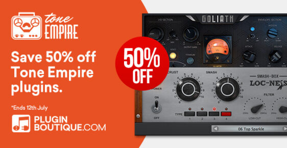 620x320 ToneEmpire 50 PluginBoutique 562x290 - Tone Empire Sale - 50% Off