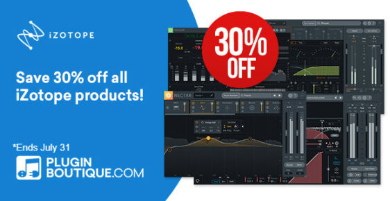620x320 iZotope all PluginBoutique 562x290 - iZotope Summer Sale - 30% Off