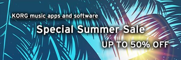 korg2 590x196 - KORG music apps & software: Special Summer Sale - all products are up to 50% OFF!