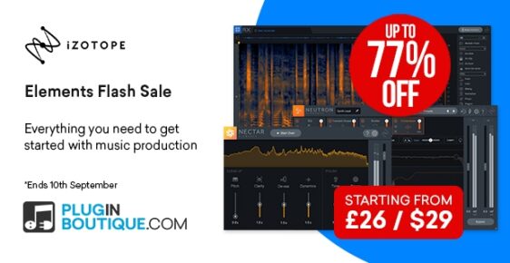 620x320 iZotope Elements Pluginboutique 562x290 - iZotope Elements Flash Sale - up to 77% Off