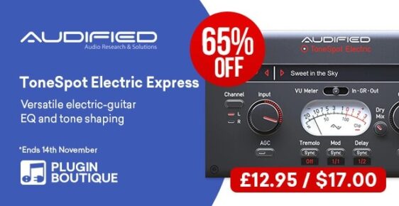 audified tonespot 562x290 - Audified ToneSpot Electric Express Introductory Sale - 64% Off