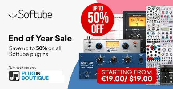 softubesale 562x290 - Softube End Of Year Sale - up to 54% Off