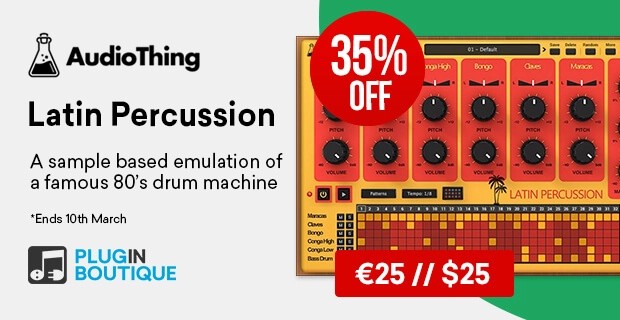 audiothing - AudioThing Latin Percussion Sale - 35% Off