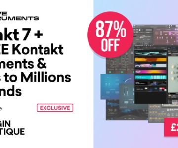 Kontakt 7 + 30 FREE Kontakt Instruments & access to Millions of Sounds Sale (Exclusive) – 87% off