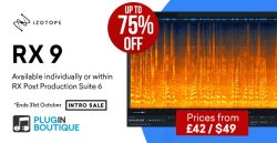 iZotope RX 9 Introductory Sale – up to 75% Off